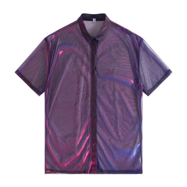 2025 Women's Mid-Length Laser Color-Changing See-Through Sun Protection Shirt Jacket
