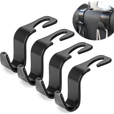 4Pcs Car Seat Headrest Hooks Back Seat Hanger Storage Organizer for Handbag Purse Coat Clothes