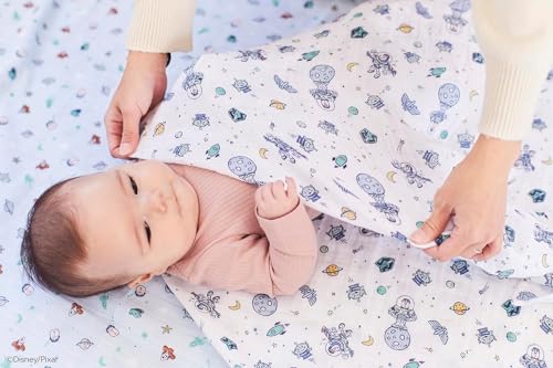 Aden + anais Disney Toy Story Swaddles, Set om 3, 120x120cm Muslin Bomull Swaddles, Nyfödd Baby Present, SWADABDASWC30010DI