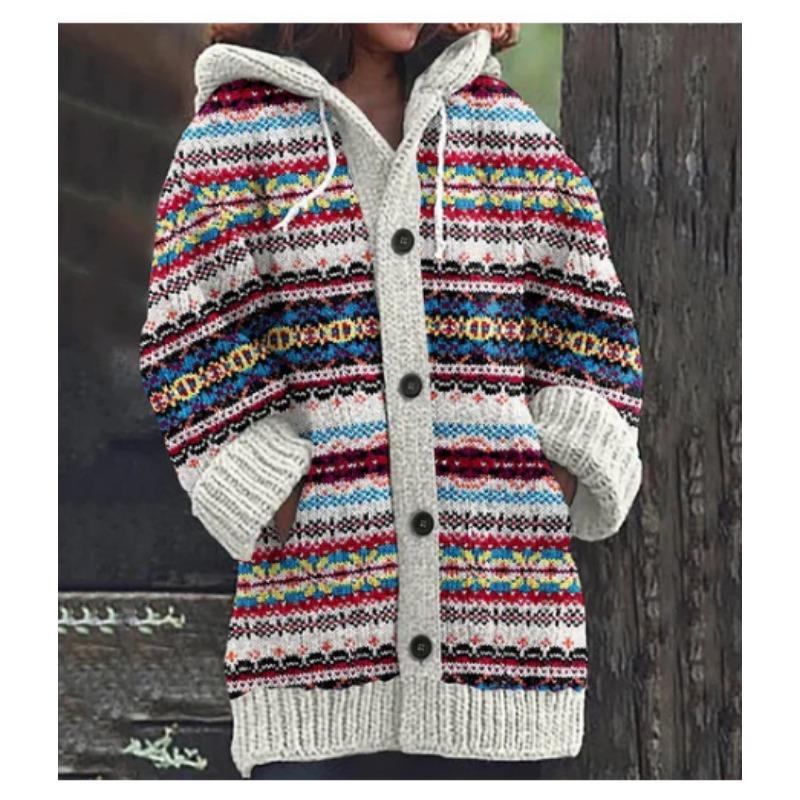 S-5XL for 2025 New 3D Printed Autumn and Winter Jacket Thickened Hooded Cardigan Sweater