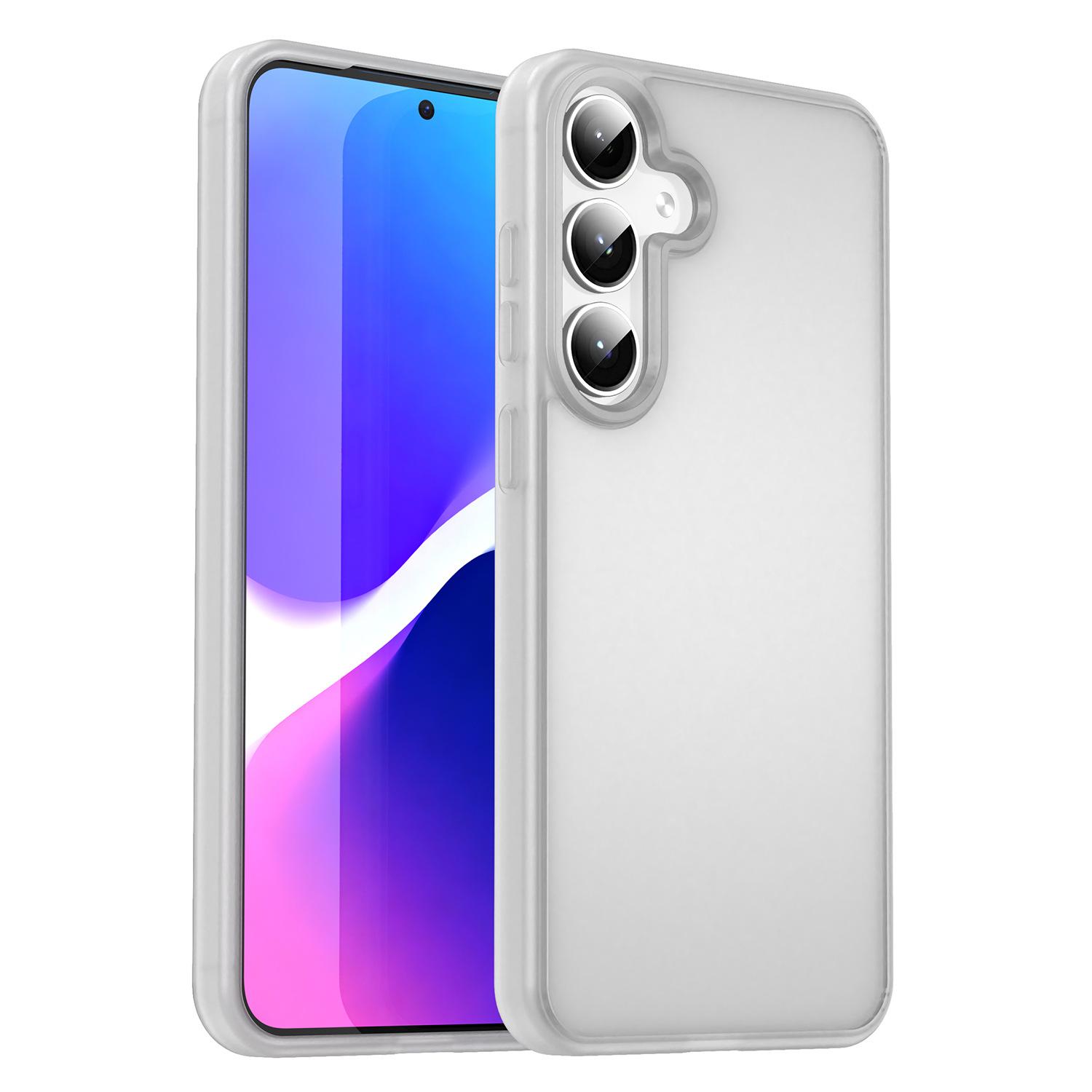 

Samsung Galaxy S24 Plus/S25 Plus Phone Case, Matte Shockproof Phone Case Cover for Samsung Galaxy S24 Plus/S25 Plus білий