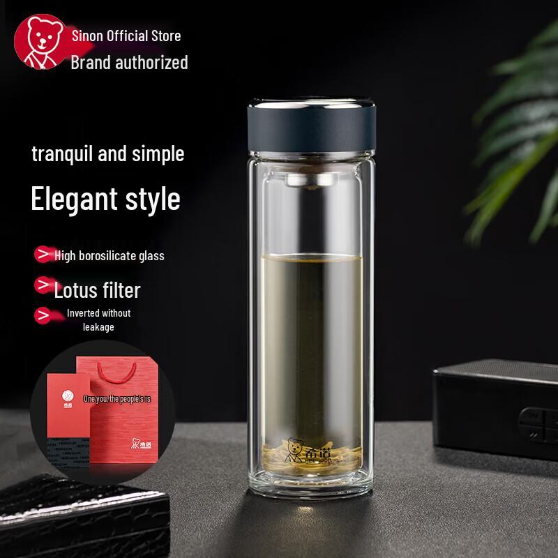 Heenoor Double-Layer Insulated Glass Mug