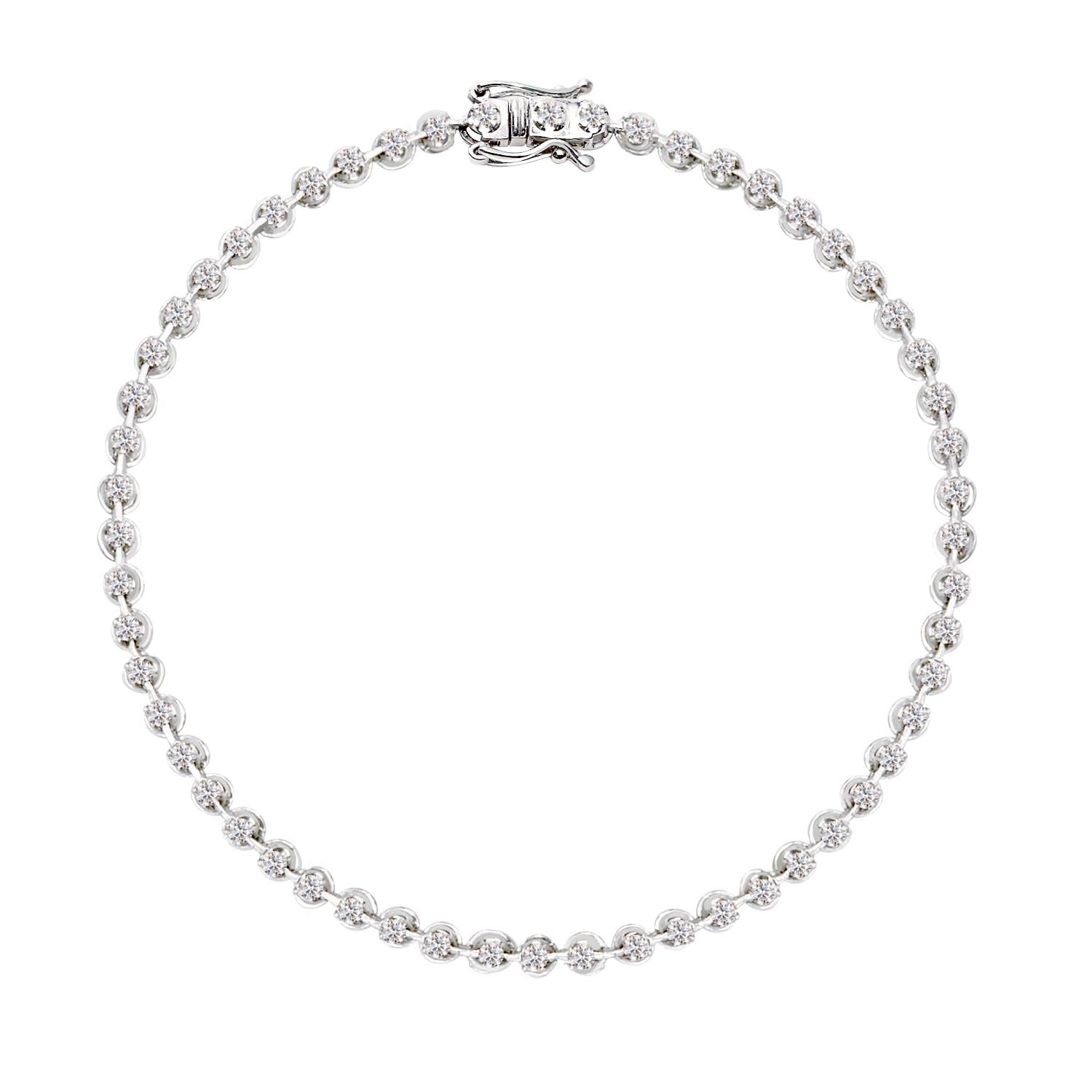 

Діамантовий тенісний браслет 56 каменів L Розмір Довгий Платина PT900 [Lara Christie] Жіночий 1.0ct 18.5см lb37-0002-pt платиновий