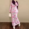 ZANZEA Women Long Sleeve Blouse and Long Skirts Floral Print Two Piece Suit Sets