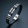 Punk Charm Male Titanium Steel Hip Hop Men Bracelet Korean Style Wristband Bangle Fashion Jewelry