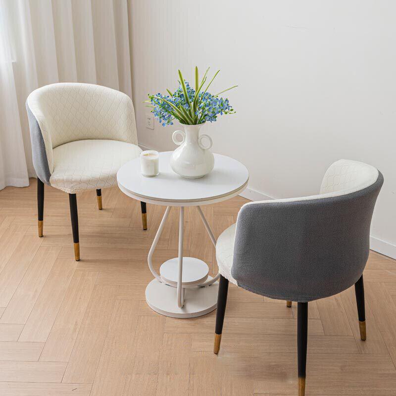 1PC Jacquard Circular Backrest Chair Cover Elastic Dustproof Dining Chair Cover Office Chair Seat Cover Home Decoration