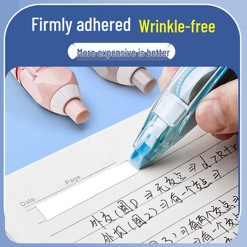 Press-Activated Refillable Correction Tape - High Aesthetic, Student-Friendly Ins Style Correction Fluid