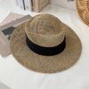 New wind beach travel holiday straw hat concave shape travel engraved handmade seaweed visor for men and women