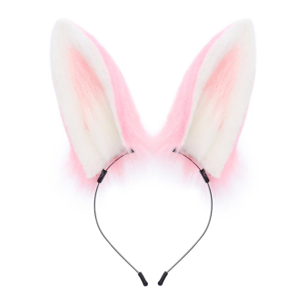 Zweidimensionales Handgemachtes Niedliches Plüsch Kaninchenohren Haaraccessoires Comic-Con Cosplay Requisiten Simulation Tierohren Stirnband Kopfbedeckung