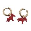 Horse Earrings Fashion Accessories Metal Craftsmanship Unique Ear Jewelry Alloy Texture Suitable for Daily Outfits