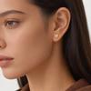 Mini Dainty White Zirconia Butterfly Stud Earrings for Women Girls,Stainless Steel Zircon Earrings,Gold Plated Exquisite Jewelry