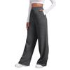Women's Winter Sweatpants Solid Color Casual Pants Women's Fleece Sweatpants Wide Leg Straight Pants