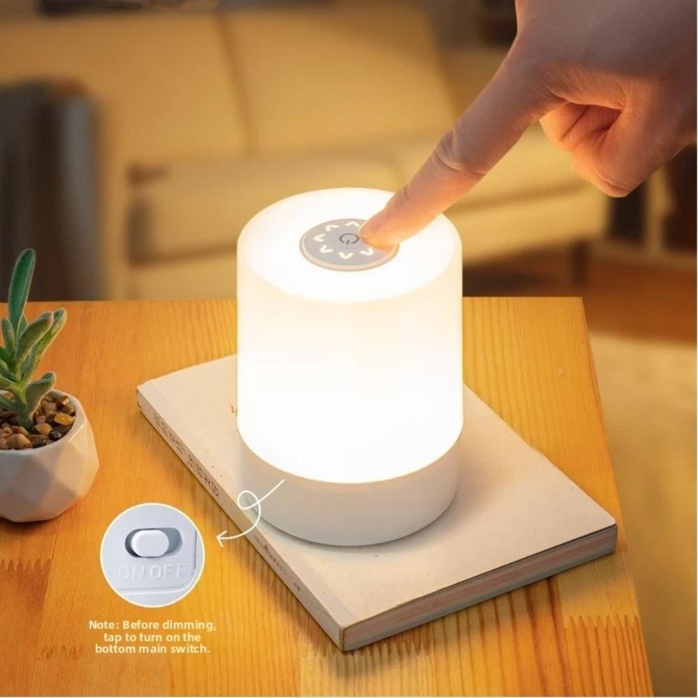 Decoration 3 Colors Dimmable Led Night Lights Touch Soft Light Desktop Night Lamps Charging Bedside Lighting Bedroom