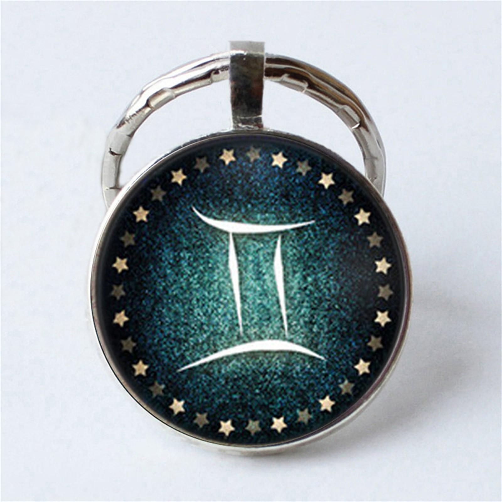 Twelve Constellations Time  Metal Keychain One Size