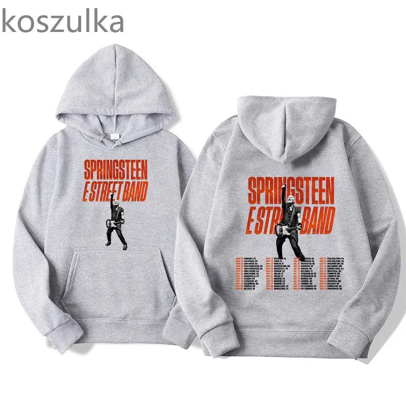 

Толстовки Springsteen и E унисекс модные фанаты принт толстовка с длинным рукавом толстовка унисекс фанат подарок уличная одежда топы XS