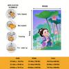 Traditional costume cute girl pattern Flannel printed blanket suitable for all seasons suitable for room office sofa and travel