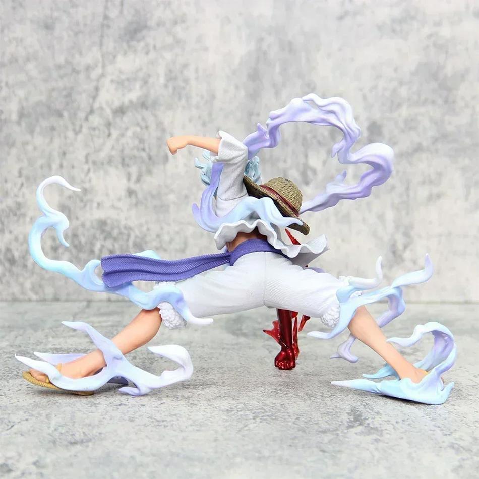 One Piece Luffy Squatting Sun God Luffy Character Handmade Ornament PVC Model Anime Peripheral Children's Toys Birthday Gift