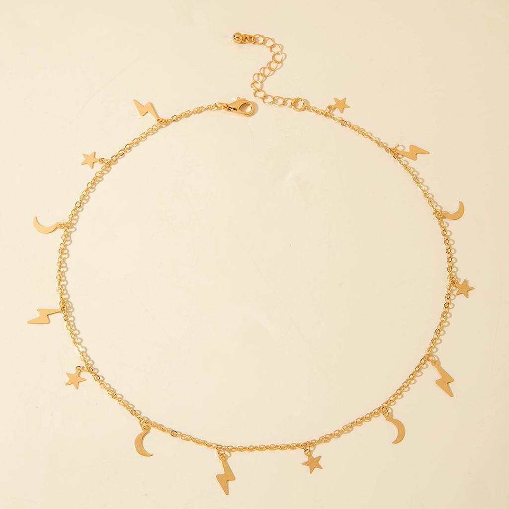 Wish bohemian wind colored small water droplets collarbone chain ins wind multicolored oil droplets craft necklace