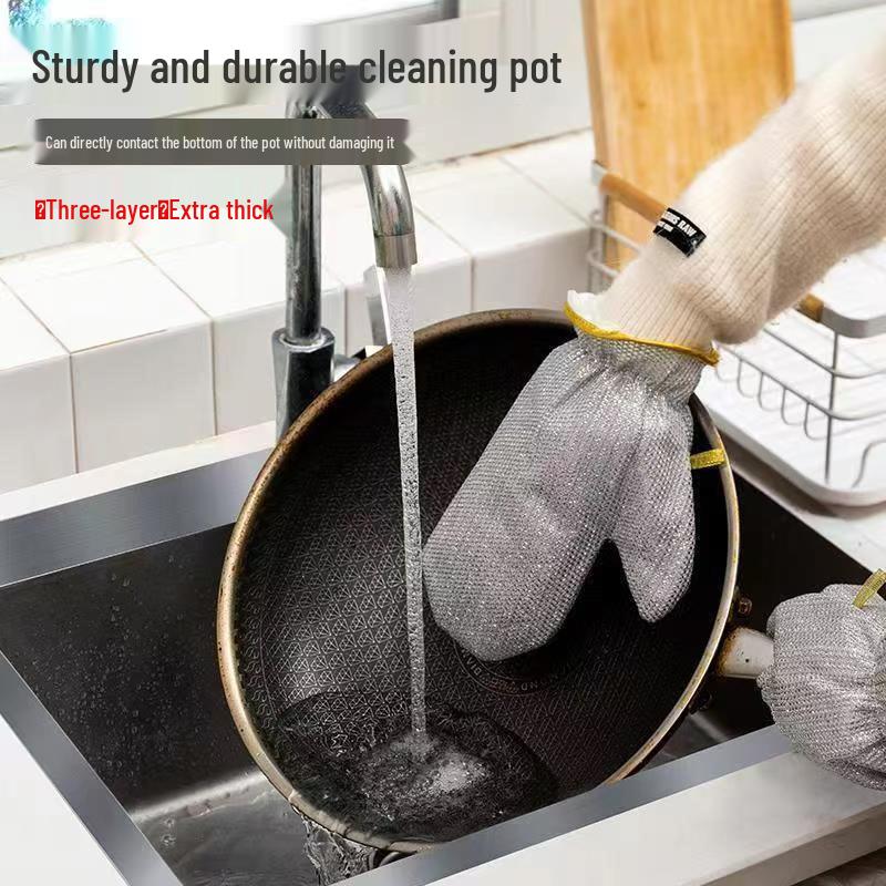 Newcomer Discount: Thickened Waterproof Steel Wire Dishwashing Gloves - Warm, Durable, Wear-Resistant for Kitchen Use