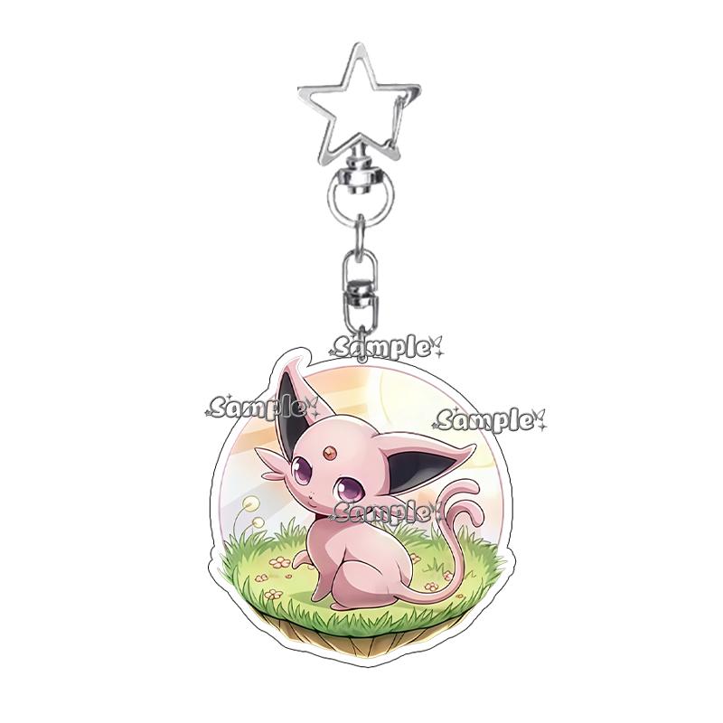 Eevee Acrylic Keychain Anime Cartoon Umbreon Jolteon Leafeon Sylveon Cute Character Accessory Backpack Pendant Decoration Gift