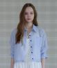 PINK PINEAPPLE Sheer Wrinkle Shirt_Sky Blue