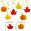 Thanksgiving Party Decoration Vortex Pendant Harvest Festival Maple Leaf Pumpkin Spiral Pendant