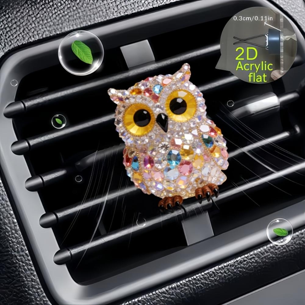 2D flat owl car vent clip decorative diffuser (fragrance not included), car interior decoration, aromatherapy clip, ideal for holiday gifts