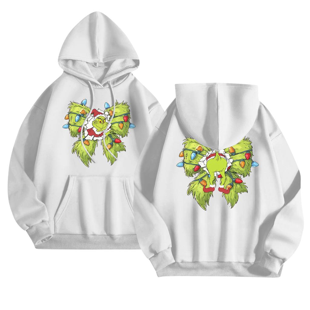 Women's Fashionable Casual Long-Sleeved Hooded Printed Sweatshirt