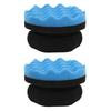 Professional Car Wax Sponge Applicator Blue Black Ergonomic Handheld Sponge for Easy Tire Trim Paint Waxing Detailing Cleaning Kit