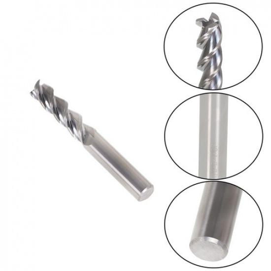 1/2" 3 Flute Long Length 2" LOC Carbide End Mill 4" Overall Length 1/2" Diameter