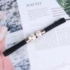 Elegant Vintage Pearl Waist Chain Belts Women's Sweater Jacket Hooks Elastic Slim Fit Leather Belt