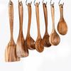 1/7Pcs Wooden Cooking Utensils, Kitchen Utensils for Nonstick Cookware - Turner Soup Spoon Spatula Strainer