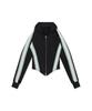 Kyo Sporty Diagnol Track Two-Way Zip-Up Black