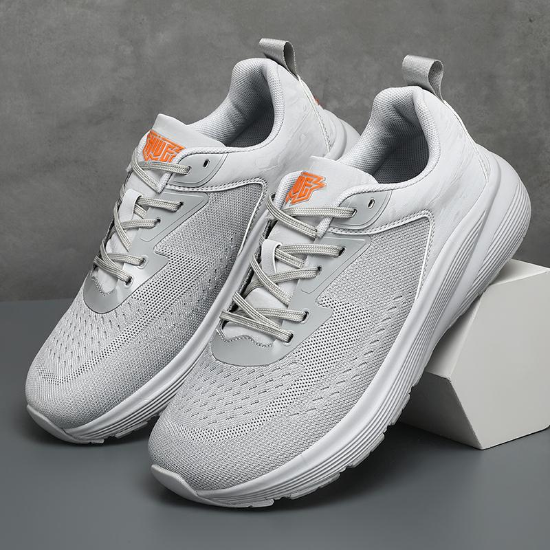 

TUINANLE women Shoes breathable mesh Walking sneakers Trendy Sneakers Original Light Shock Absorption Male Tennis Shoes 38 серый