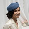 Chapéu Beret de Palha Gota Elegante Vintage Chapéu de Sol Novo Chapéu de Aeromoça Festa de Casamento