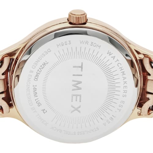 TIMEX Peyton Watch, 35.5mm, Women's, Pink Dial, Brass, Mineral Glass, Quartz Movement, America Watch TW2V23400