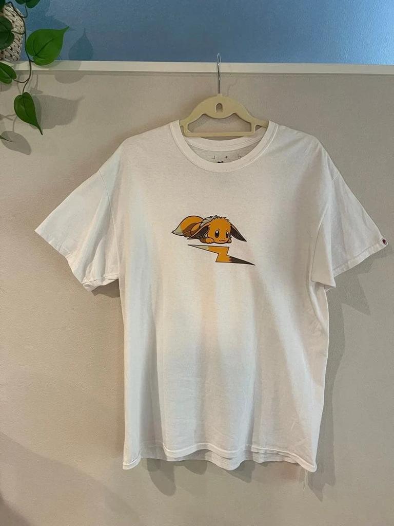 Fragment Eevee 100% Cotton T-shirt Mens Tees Top, Size L