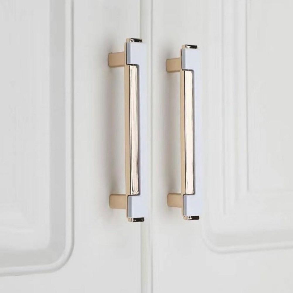 Double-colors Cabinet Pull Zinc Alloy Drawers Pull Nordic Kitchen Cabinets Handle  Cabinet Hardware