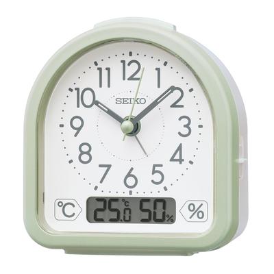 Alarm Clock Table Clock Temperature Humidity Alarm Analog Light Green Pearl 112 X 108 X 55mm KR522M