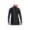 Nike Swim 3-D Letter Print Sun Protection Zip-Up Long Sleeve Swimsuit Men Swimsuit Black FZ6161-010