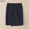 ZANZEA Gonne a matita casual da donna estive a tinta unita slim