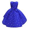 New Girls' Retro Print Princess Dress - Children's Evening Wear, Small & Medium Sizes
