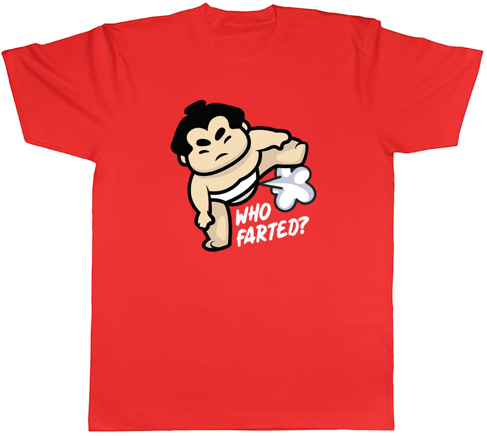 Funny Sumo Wrestling Mens TShirt Who Farted Japan Wrestler Unisex Tee Gift S