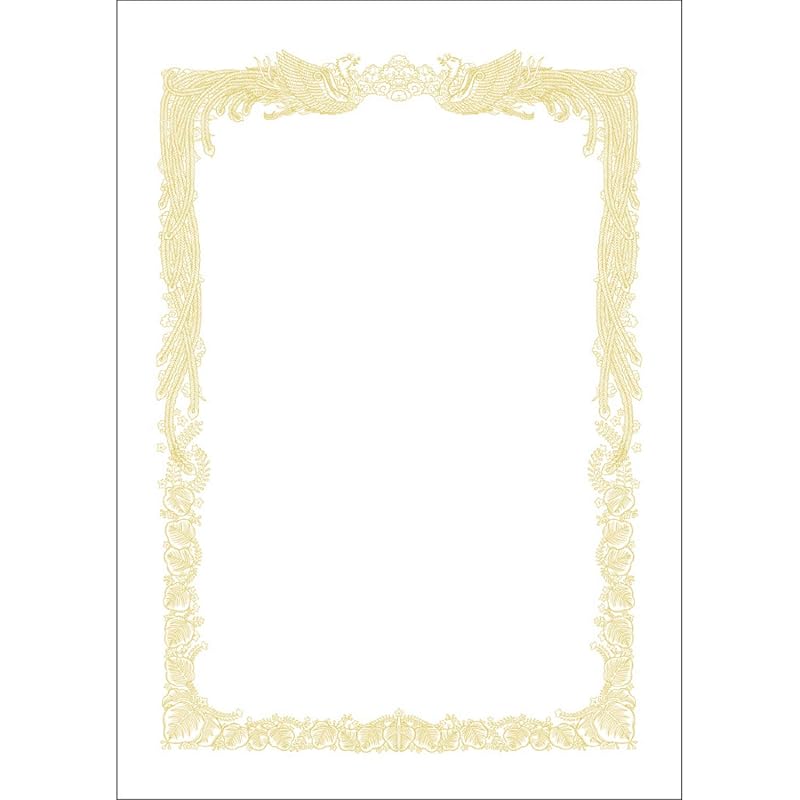Sasagawa Certificate Paper, Taka-jirushi, OA Compatible, Landscape Layout, White, A4, 100 Sheets, 10-1161