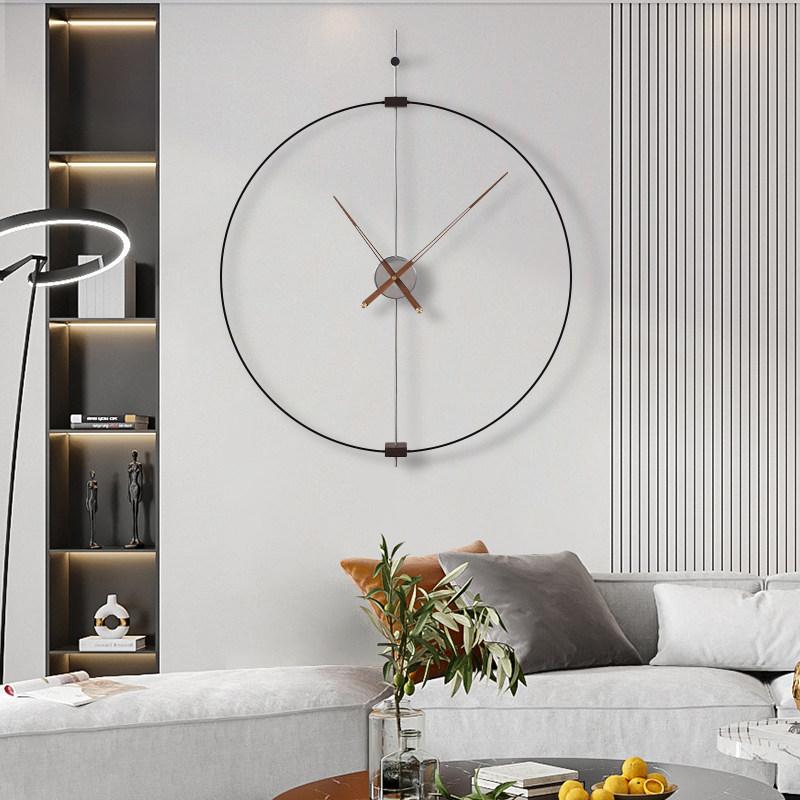 Round Simple Clock Wall Living Room Art Mural Interior Aesthetic Modern Wall Watch Minimalist Fashion Horloge Home Decoration