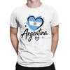 Casual Argentina Argentinian Flag Vintage Pride Tshirt For Unisex Round Collar Pure Cotton T Shirts Short Sleeve Tees Clothes