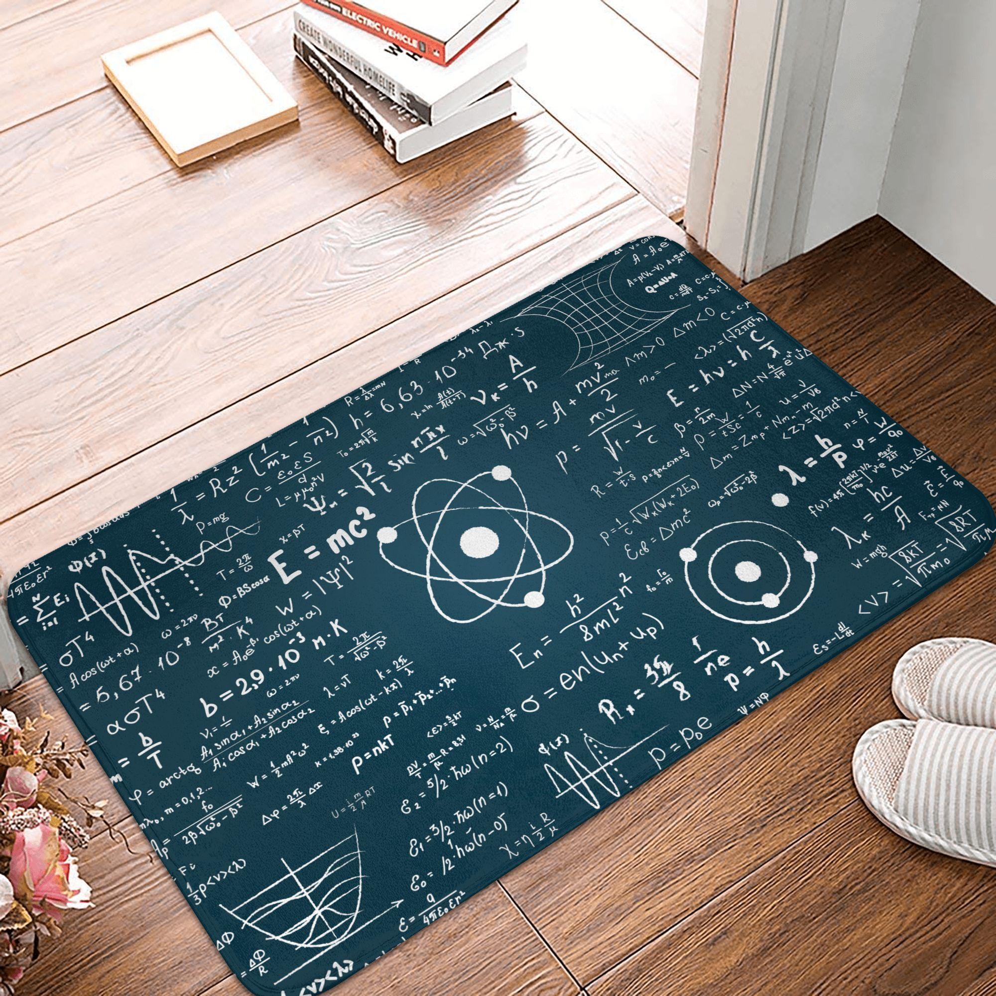 

Scientific Math Formulas Front Door Mat Anti-Slip Indoor Quick Dry Teacher Gift Doormat Floor Bathroom Entrance Rug Carpet 40cmx60cm