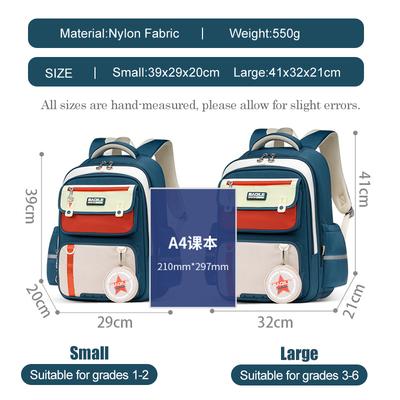 School Bag Kids Backpack Water Proof Preschool Ages 6-18 Spine Protection Reduce the Burden Large Capacity