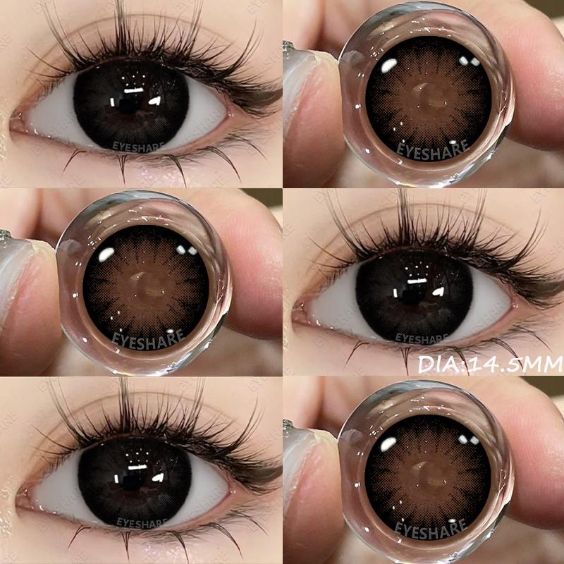 1 Pair 14.5MM Large Diameter Color Contact Lenses Big Eyes Black Contacts For Eyes Brown Lenses Cosmetic Contact Lenses