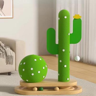 Cactus Ball Grab Pillar Indoor Cat Scratching Column Cactus Crawling Toy Fun Activity For Cats Pet Furniture Decorative Piece